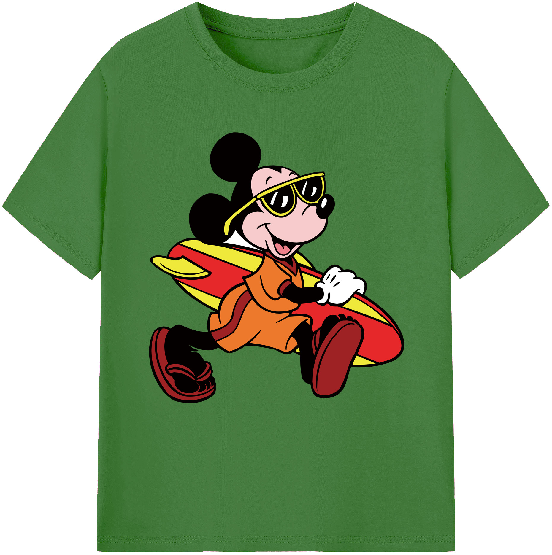 （画像用） ミッキーマウス Mickey Mouse レディースカジュアルプリントTシャツ（綿100％）